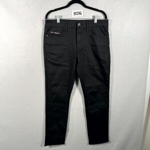 G Fried Denim Jeans Mens 32x30 Black Cotton Stretch Slim Fit Dark Wash Straight‎